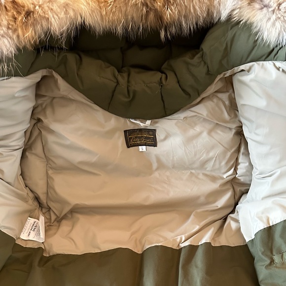 Eddie Bauer Polar Parka / Goose Down / Coyote trim - Picture 8 of 8